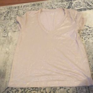 Metallic cotton tee.